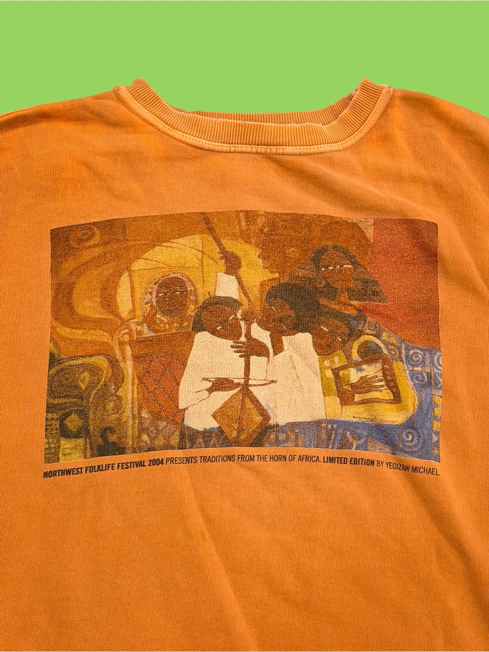 Vintage Y2K Oversized Horn of Africa Folklife Artwork Sweatshirt Yegizan L